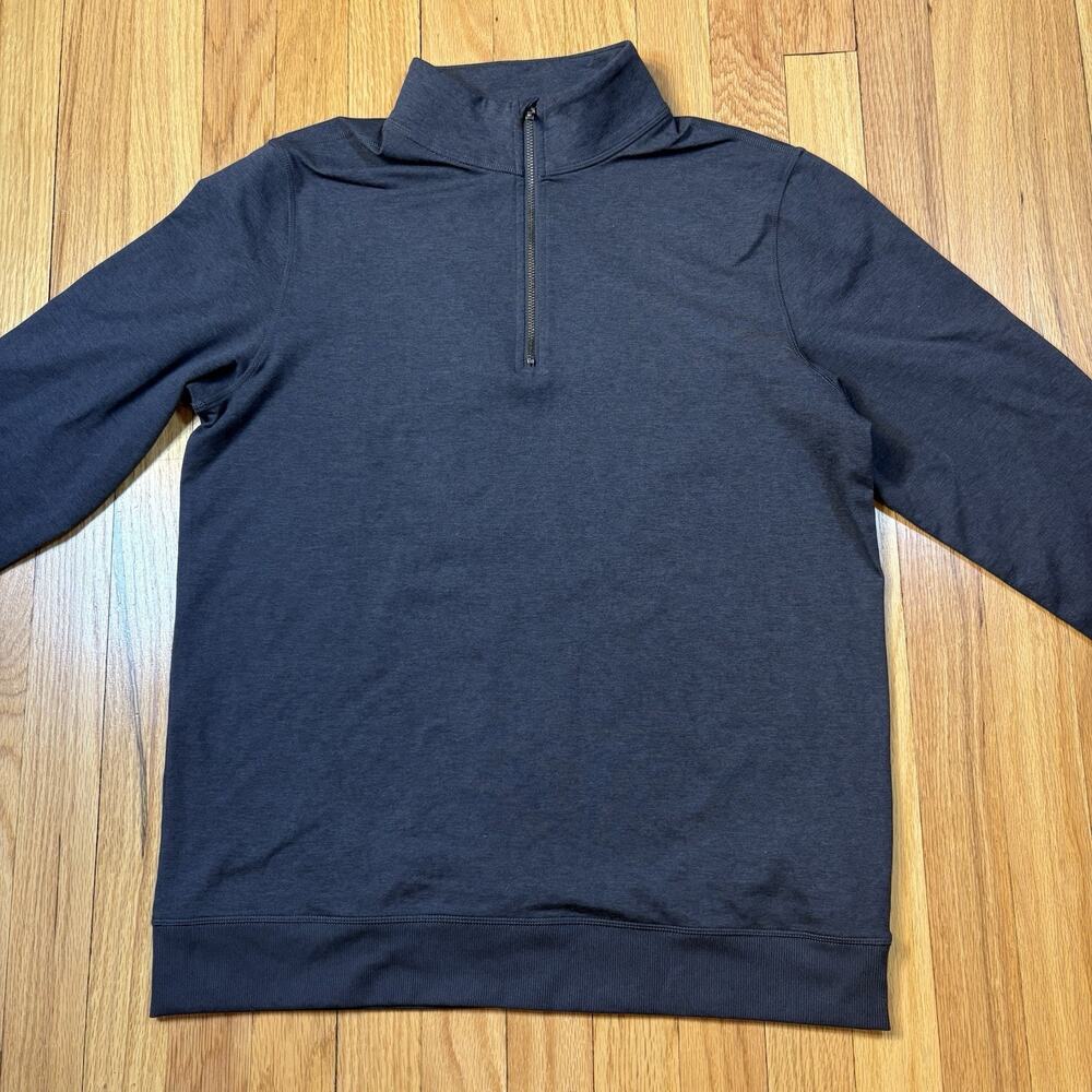 Vuori Coronado Half Zip Pullover Mens M V253 Dark Gray Stretch Performance Knit